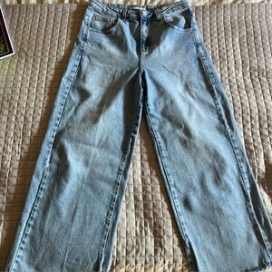 Andreza Chagas Womens Jeans Wide Cropped Light 42 Brazilian Fashion
